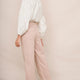 Allie Flare Cropped Jean - Dusky Pink