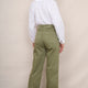 Allie Flare Cropped Jean - Sage Green