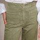 Allie Flare Cropped Jean - Sage Green
