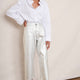 Allie Flare Cropped Jean - Silver