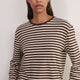 Ally Stripe Top - Oat/Cocoa Stripe