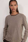Ally Stripe Top - Oat/Cocoa Stripe