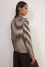 Ally Stripe Top - Oat/Cocoa Stripe
