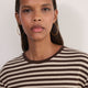 Ally Stripe Top - Oat/Cocoa Stripe