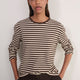 Ally Stripe Top - Oat/Cocoa Stripe