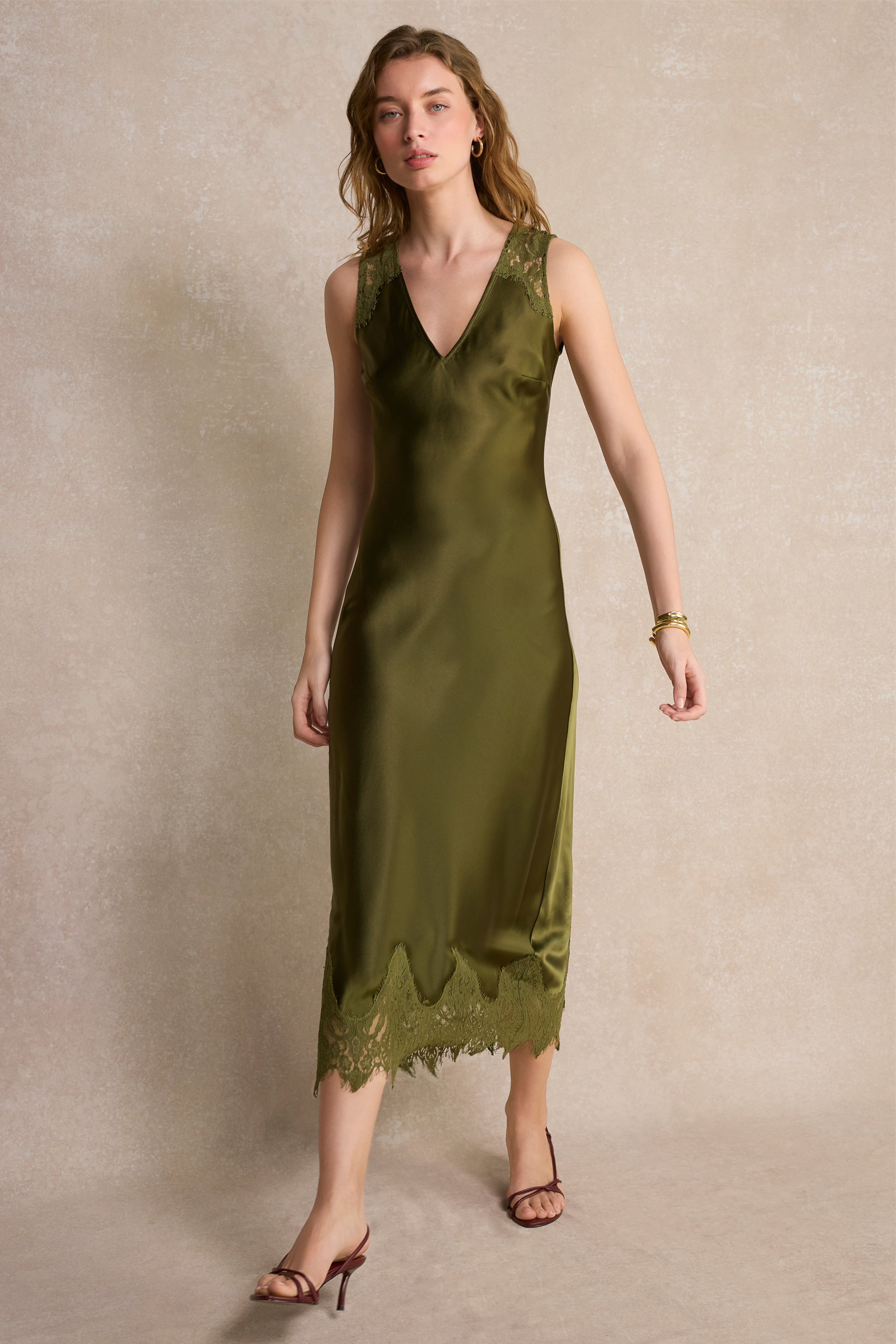 Amelie Dress - Olive Green
