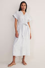 Angelina Dress - Blue/White Stripe