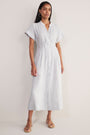 Angelina Dress - Blue/White Stripe