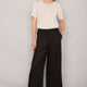 Angeline Linen Cropped Trouser - Black