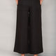 Angeline Linen Cropped Trouser - Black