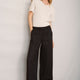 Angeline Linen Cropped Trouser - Black