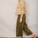 Angeline Linen Cropped Trouser - Khaki