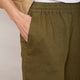 Angeline Linen Cropped Trouser - Khaki