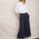 Angeline Linen Cropped Trouser - Midnight