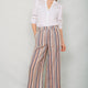 Angeline Cropped Trouser - Multi Stripe