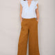 Angeline Linen Cropped Trouser - Tan