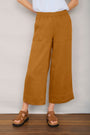 Angeline Linen Cropped Trouser - Tan