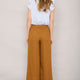 Angeline Linen Cropped Trouser - Tan