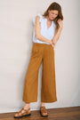 Angeline Linen Cropped Trouser - Tan