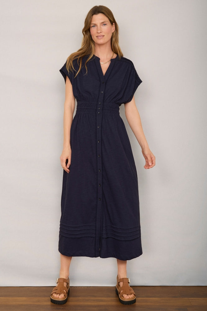Angelique Jersey Dress - Navy