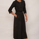 Aniyah Jersey Woven Mix Dress - Black