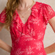 Annabelle Silk Blend Dress - Peony Whimsical Sprig