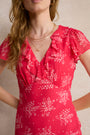 Annabelle Silk Blend Dress - Peony Whimsical Sprig