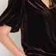 Aria Silk Velvet Top - Espresso