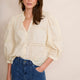 Arielle Broderie Blouse - Ecru