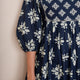 Asley Geo Dress - Blue/Ivory