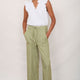 Astrid Stripe Jean - Green/Ivory