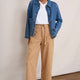 Astrid Stripe Jean - Tan/Ecru