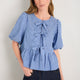 Astrid Top - Blue Stripe