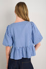 Astrid Top - Blue Stripe