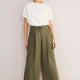 Aubrey Pleated Culotte - Olive