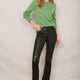 Audrey Coated Jean - Bottle Green