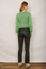 Audrey Coated Jean - Bottle Green