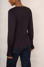 Aureilia Smocked Jersey Top - Black