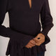 Aureilia Smocked Jersey Top - Black