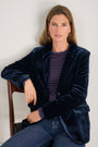 Aurora Silk Velvet Jacket - Midnight