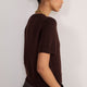 Ava Short Sleeve Cardigan - Chocolate