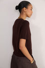Ava Short Sleeve Cardigan - Chocolate