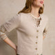 Ava Short Sleeve Cardigan - Oyster