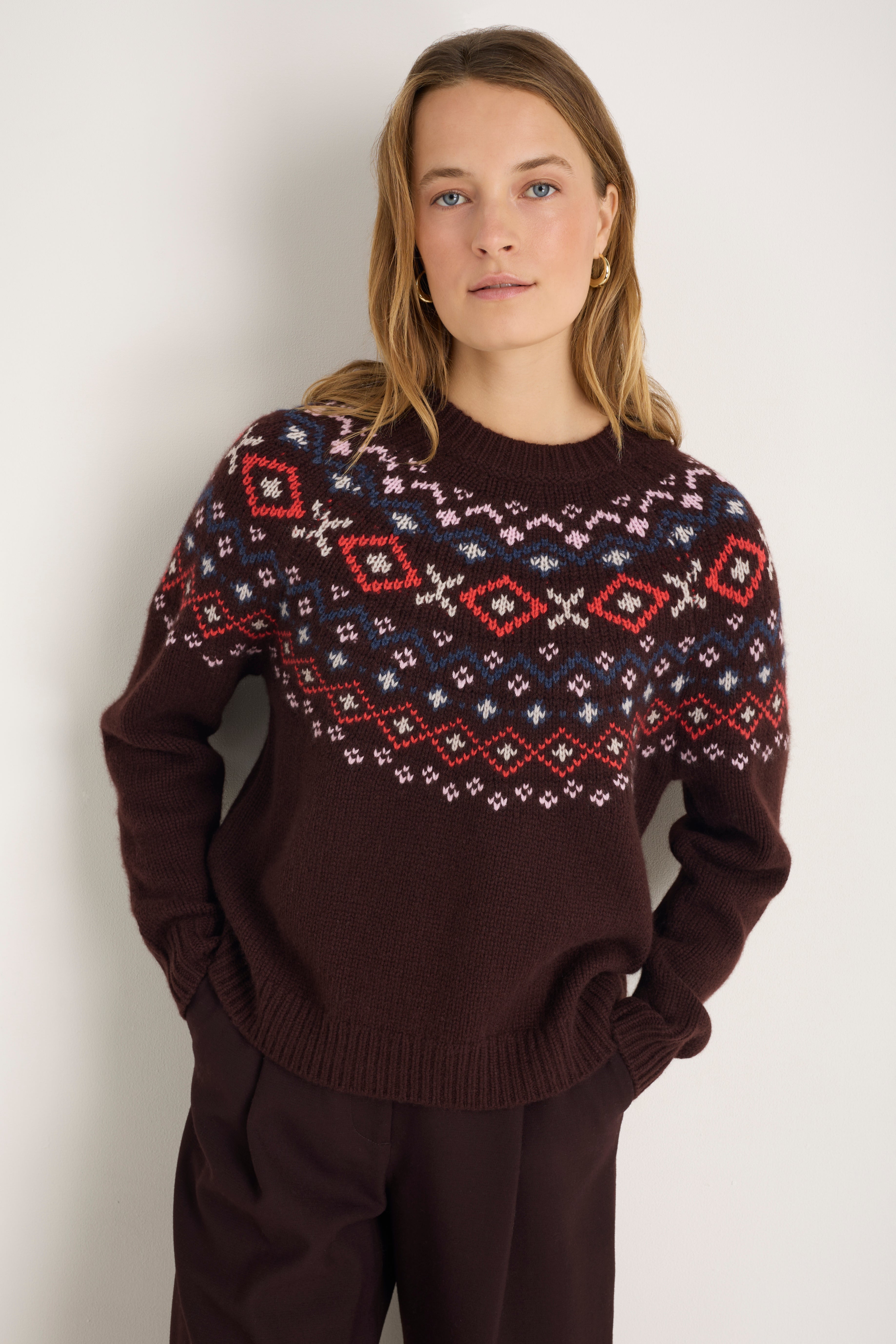 Beau Fairisle Jumper - Cocoa Fairisle