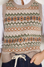 Beau Fairisle Tank - Oat Fairisle
