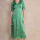 Bernie Silk Dress - Green Spot