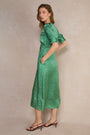 Bernie Silk Dress - Green Spot