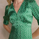 Bernie Silk Dress - Green Spot