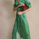 Bernie Silk Dress - Green Spot