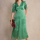 Bernie Silk Dress - Green Spot